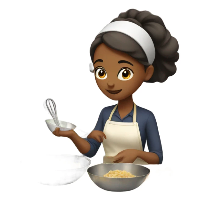 Girl cooking  sticker