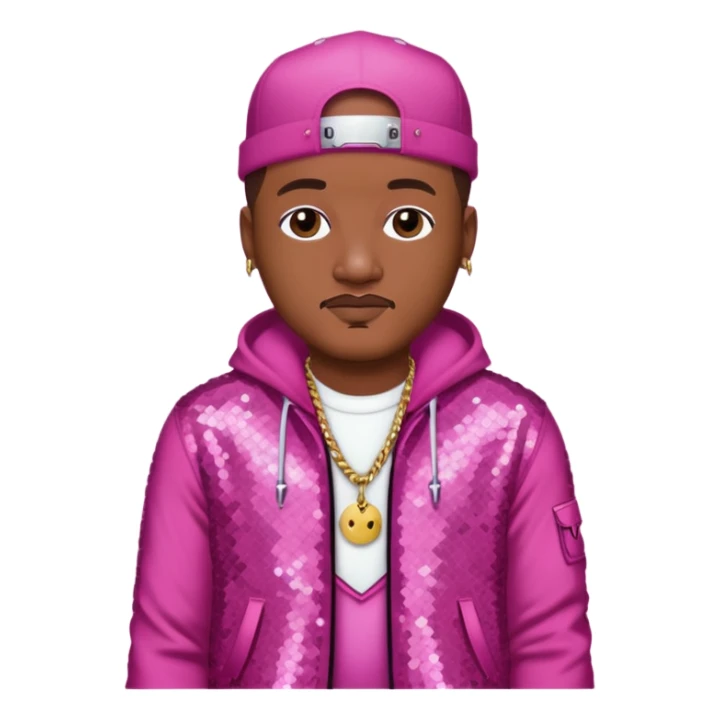 Cam'Ron, Rapper with dark pink sequin outfit sticker