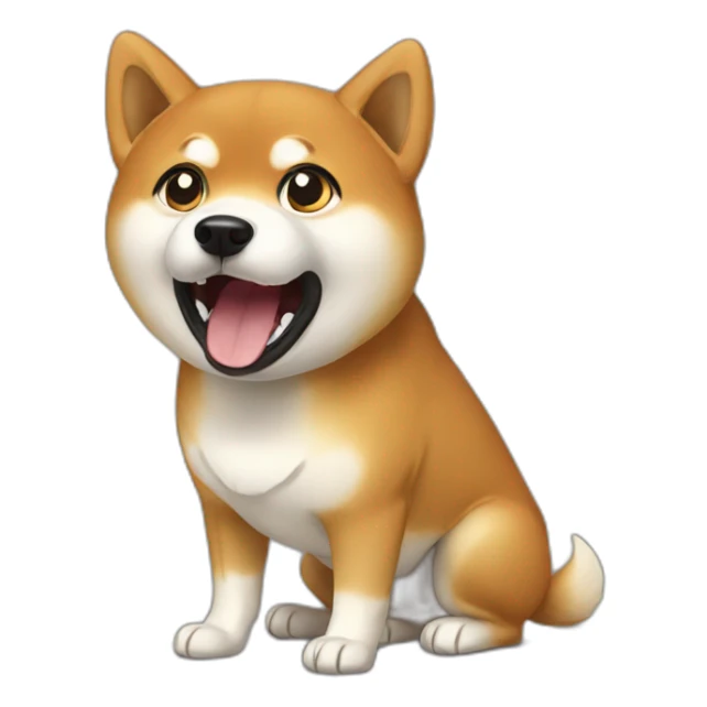 Shiba Inu frightened sticker