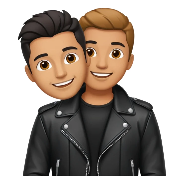 Happy Pop Latin Male Music Singer with black leather jacket sticker