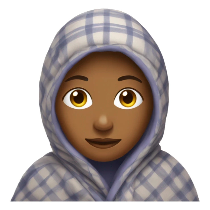 Lady in blanket  sticker