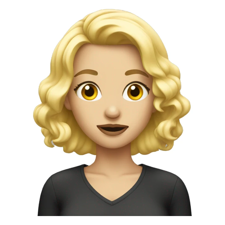 blonde girl with a cigarette sticker