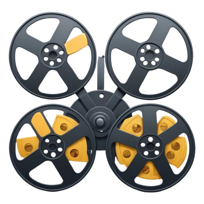 Film reel with shit reels sticker