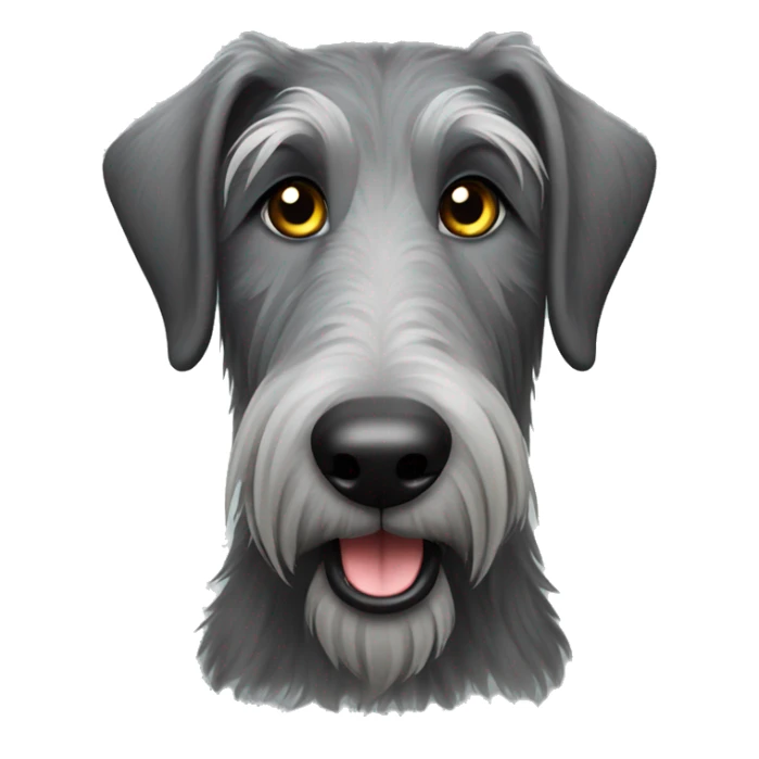 Black and grey Irish wolfhound dog sticker