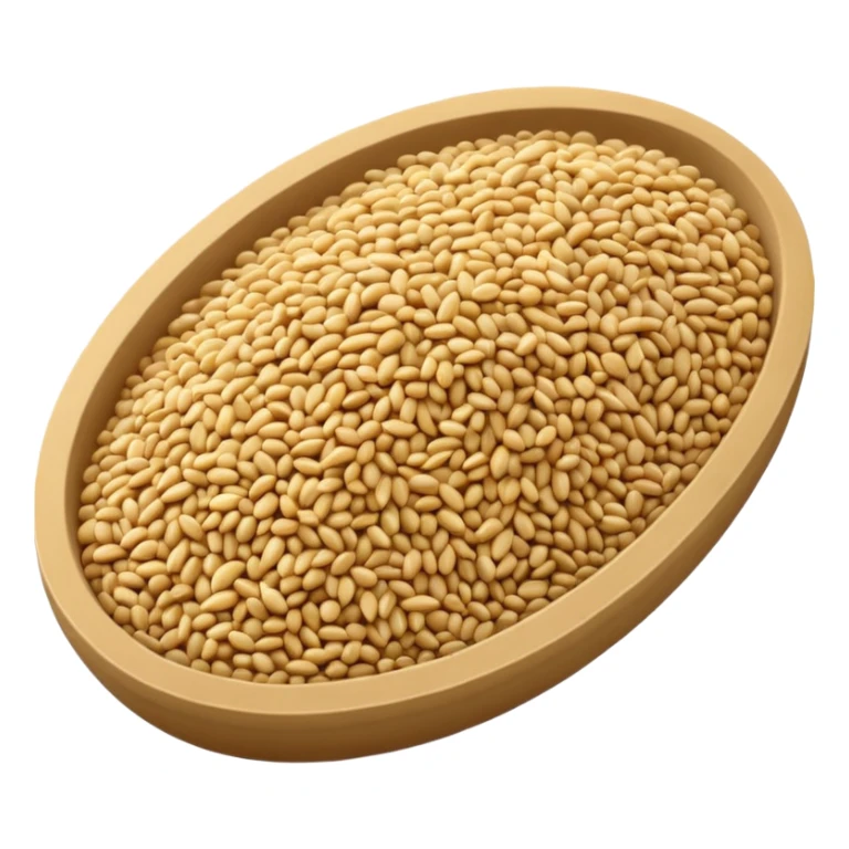 a bunch of sesame seeds, without a bowl sticker