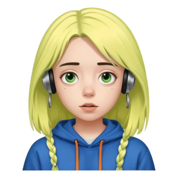 Girl listening to Billie eilish  sticker