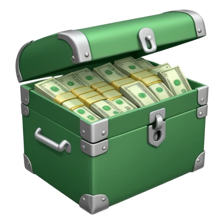 unlocked vault full of cash sticker