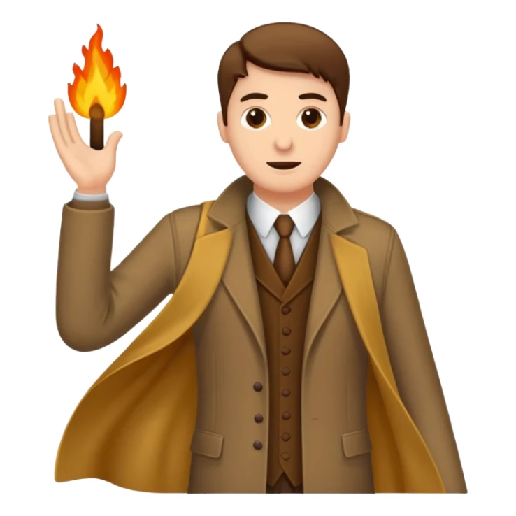 Ein Detektiv Mann  in Mantel interviewt eine Putzfrau in putzgewand  sticker