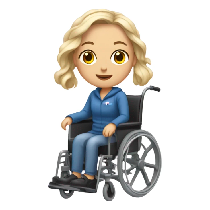 Poland Girl in a wheelchair  sticker