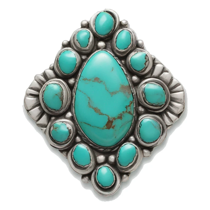 Western silver turquoise jewelry  sticker