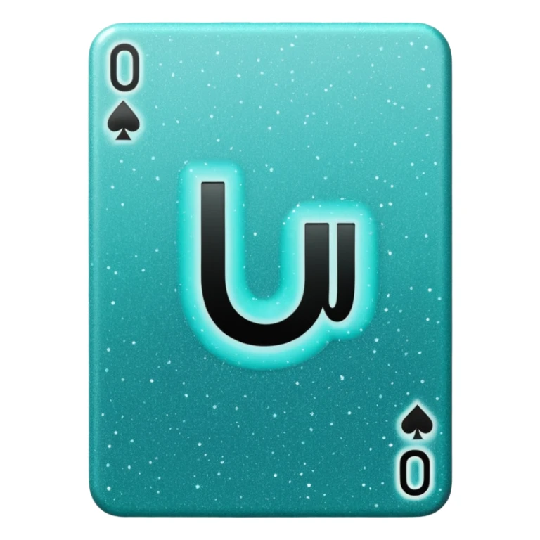 Teal Glittery uno reverse card that says no u in the middle sticker