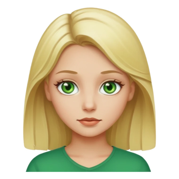 Blonde girl with green eyes sticker