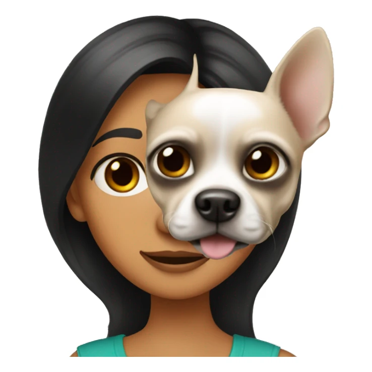 Mexican girl with black chihuahua sticker