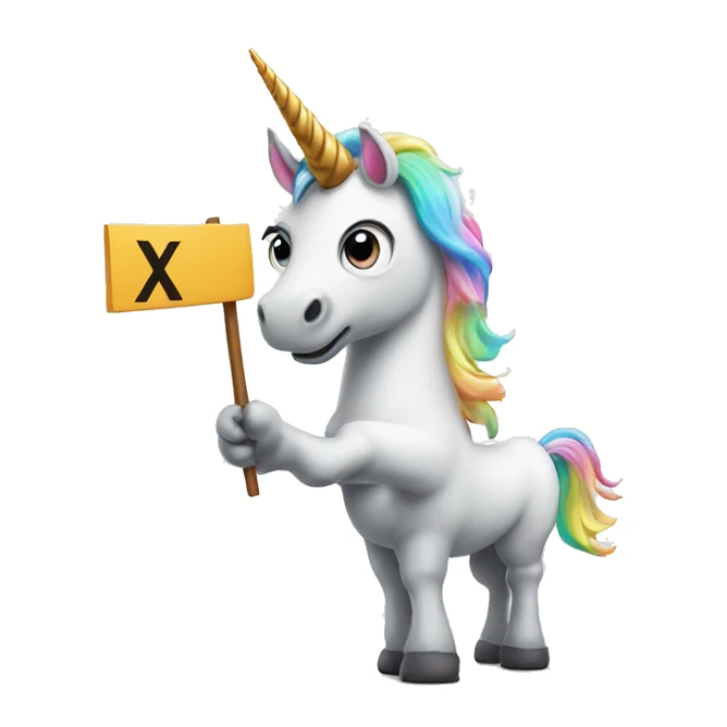 A unicorn holding a sign that says "innovation x5" sticker