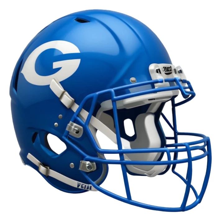 College football player helmet in blue color sticker