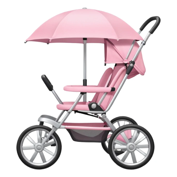 Pastel pink baby stroller  sticker