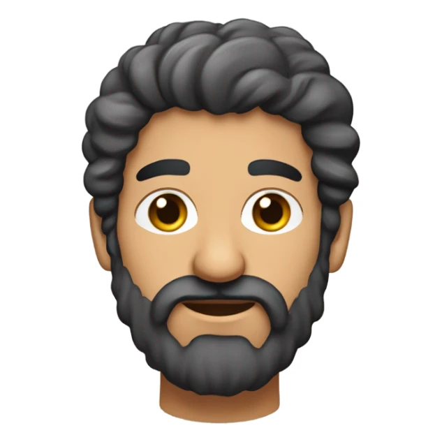 Un arabe avec les cheveux blouclés brun et une barbe bouc sticker