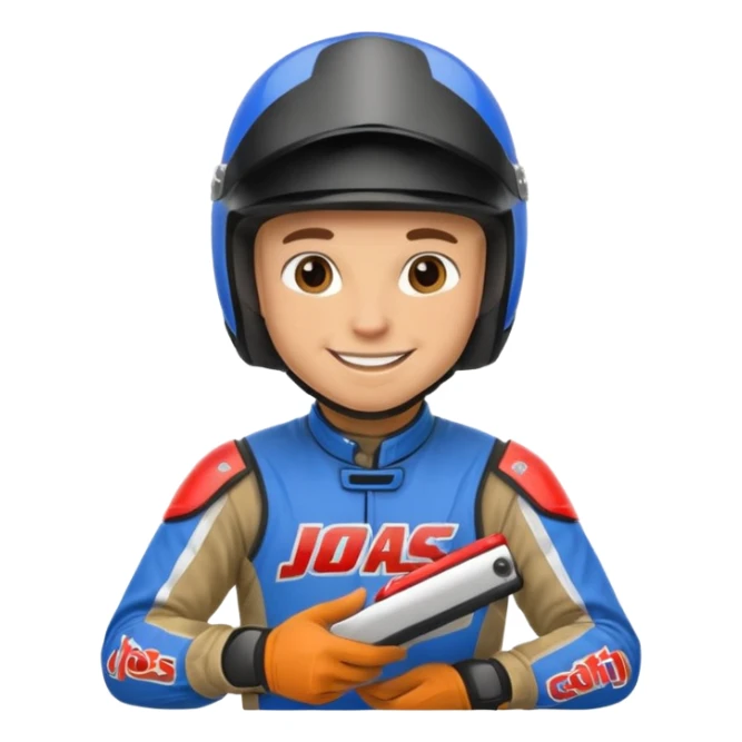 dirtbike rider signing autographs sticker