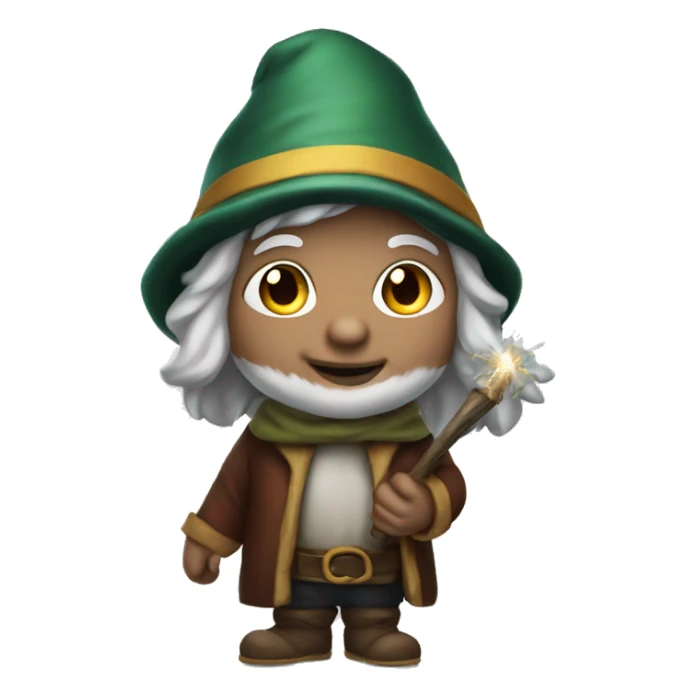 knome child with wand sticker