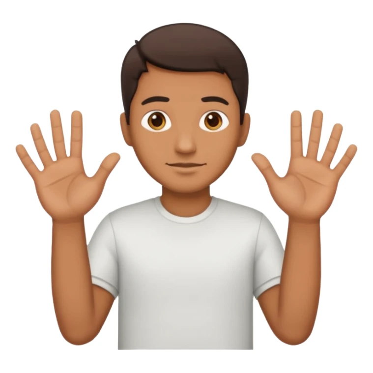 man holding 6 in left hand and 7 in right hand sticker