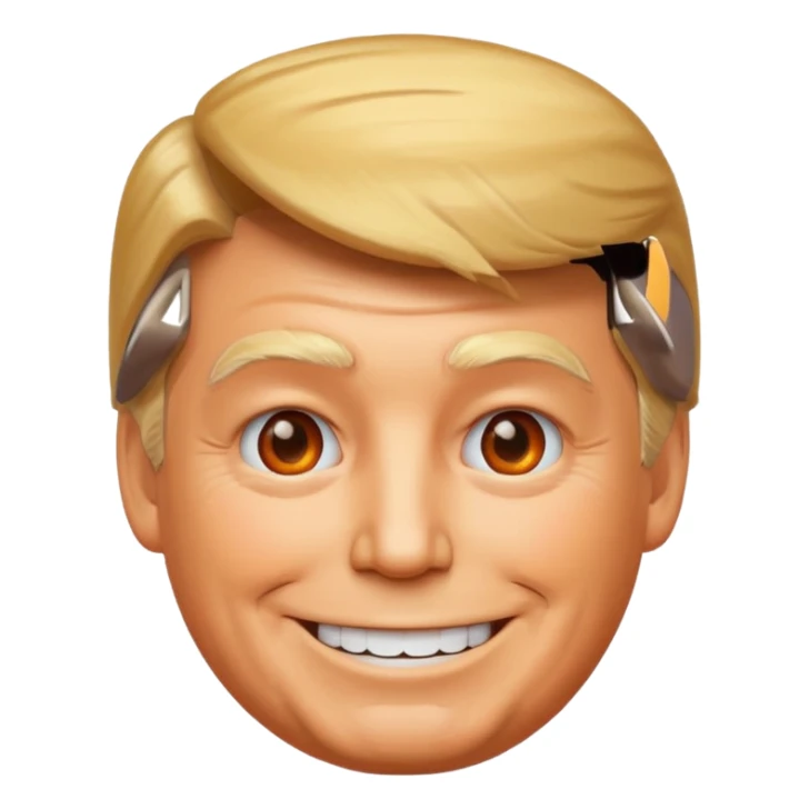 A Telegram emoji style of trump sticker
