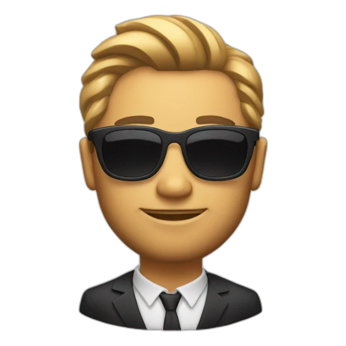 a gentleman, beard, sunglasses, slicked hair sticker