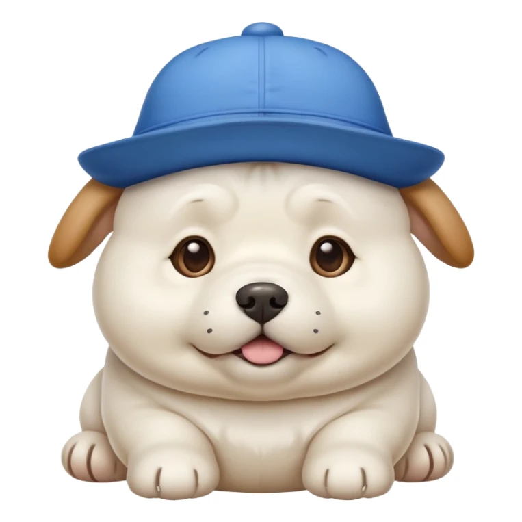 white chubby Dog and have blue hat (snoopy brother) sticker