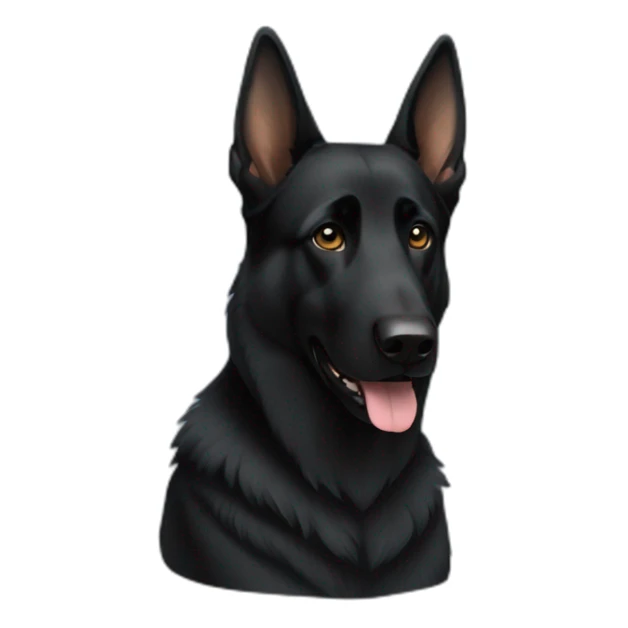 Black german shepherd sticker
