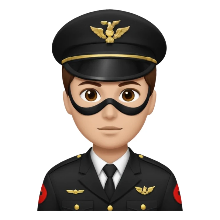 soldier with black masks and brown hair sticker