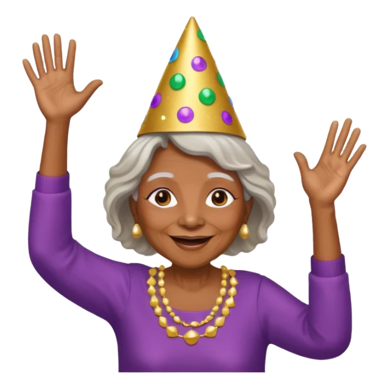 Old lady hands up raise the roof dancing  like she doesn’t care  sticker