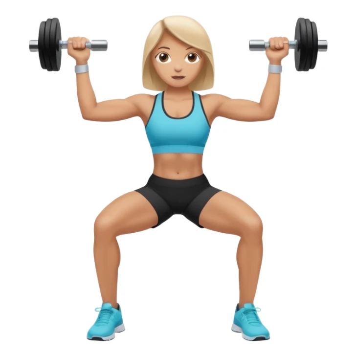 fit person wearing clothes lifting dumbbells,sideways photo sticker