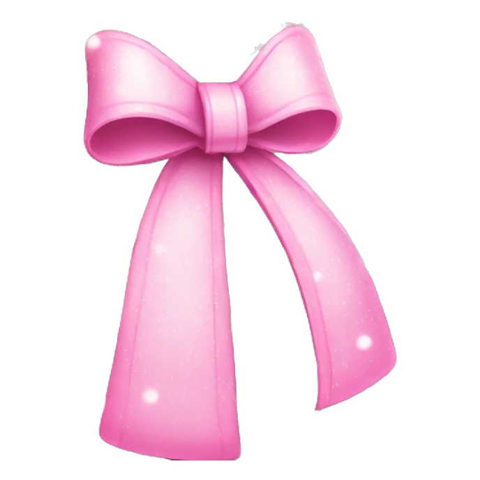 Pink bows on snow covered Christmas tree with lights sticker