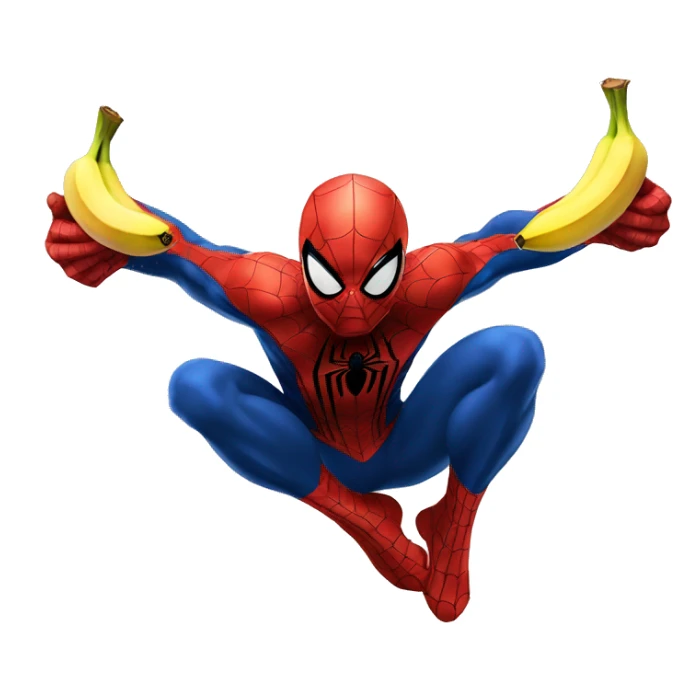 Spider man qui mange des banane  sticker