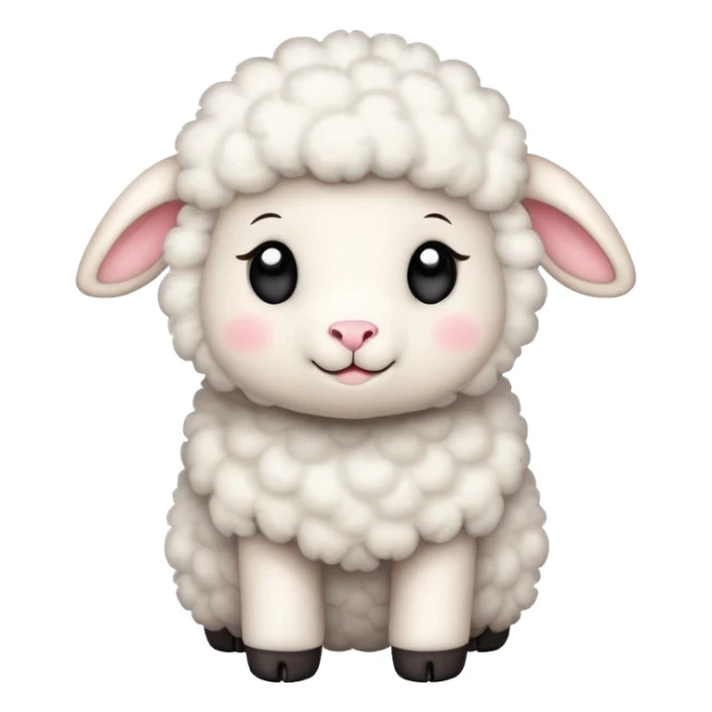 Little Lamb with many love emoji around  sticker