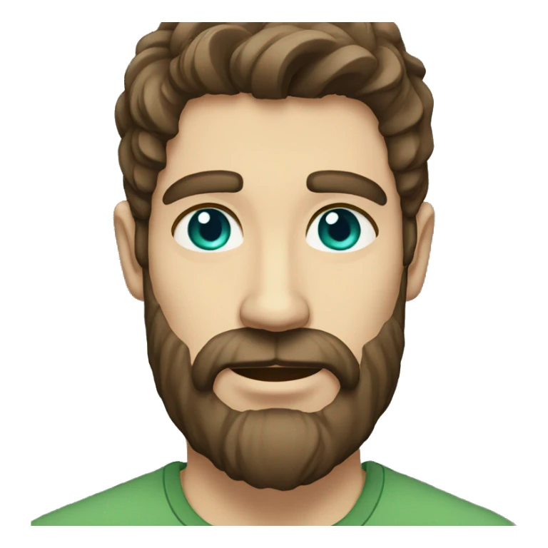 man, beard brownhair blue-green-eyes sticker