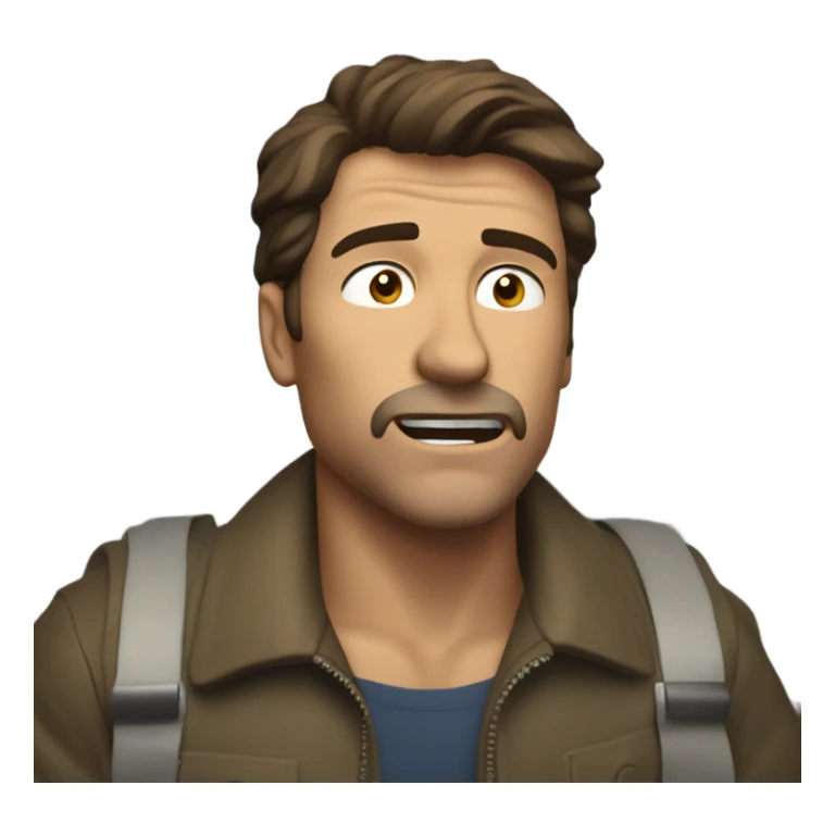 Brown haired mullet man flying plane that’s crashing sticker