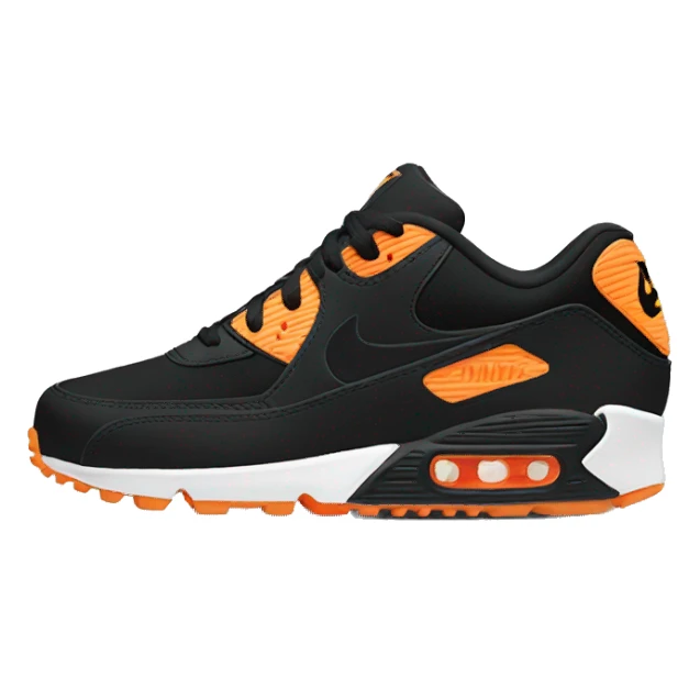 make me nike air max 90 in black and orange sticker