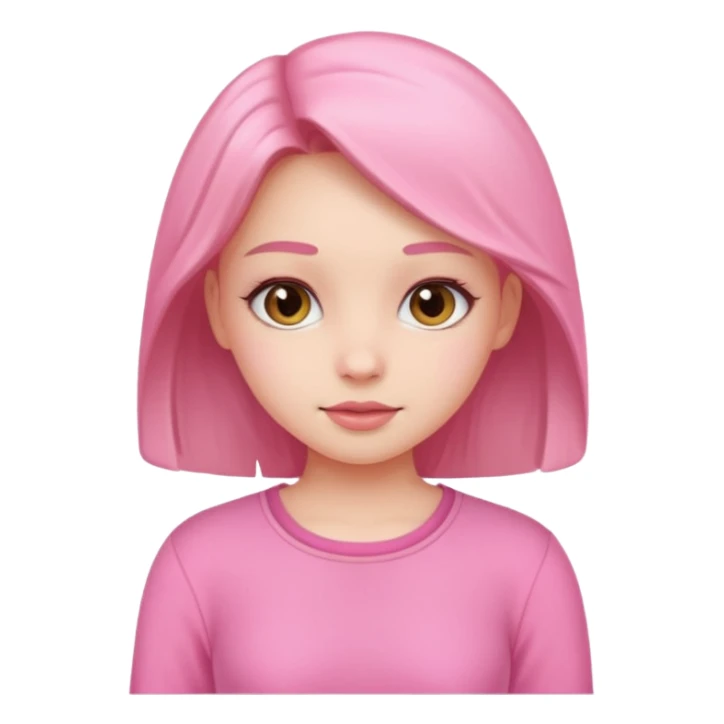 Cute girl with pink outfit sticker