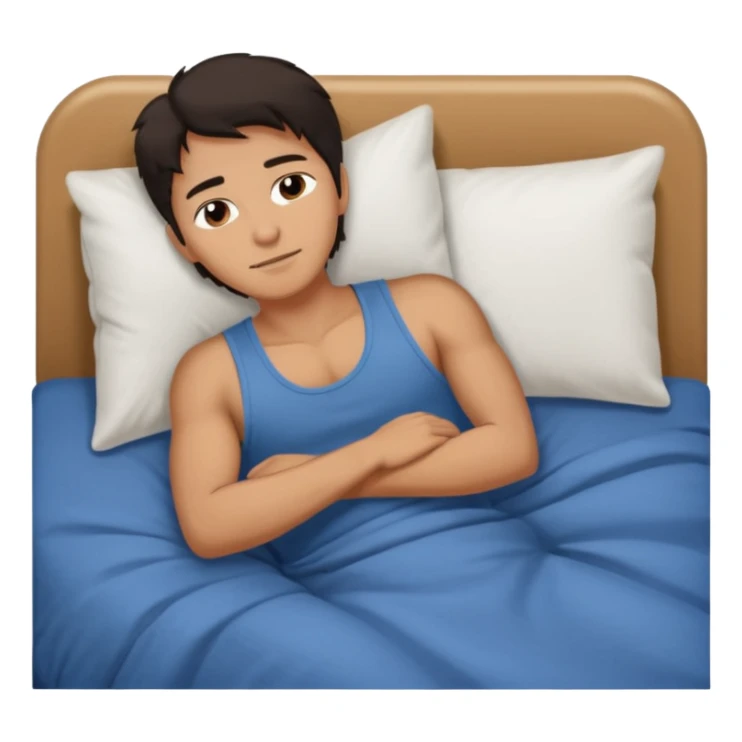 Masculine woman spooning in bed sticker