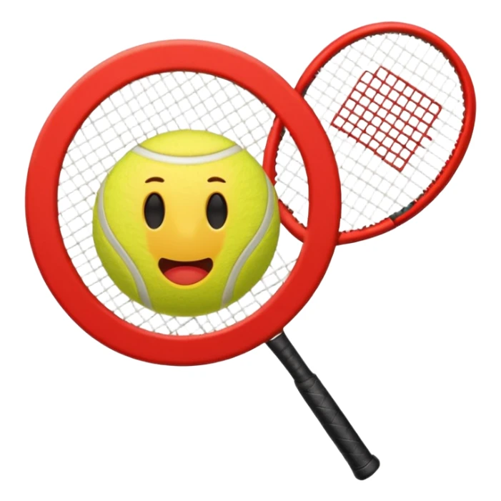 traffic sign style emoji of no tennis playing allowed sticker