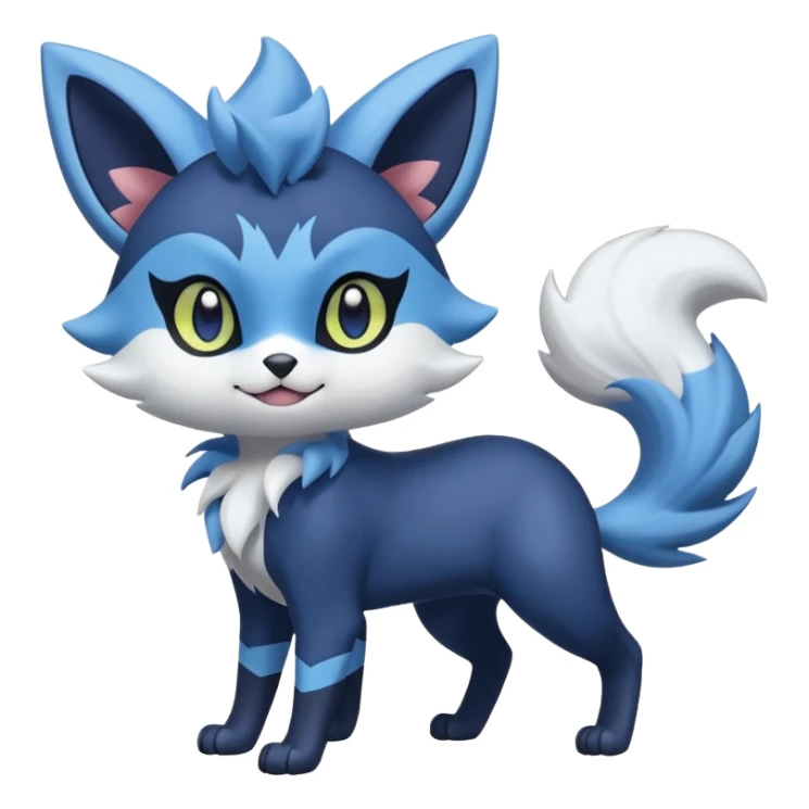 Zorua-Meowstic-Fakémon-hybrid-creature (full body)  sticker