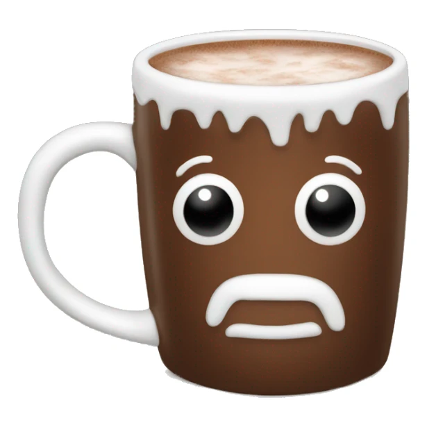 Hot cocoa in neutral Christmas mug sticker