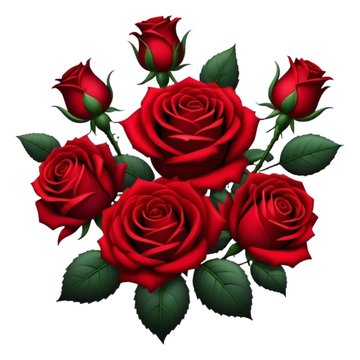 Gothic dark red roses in a bouquet  sticker