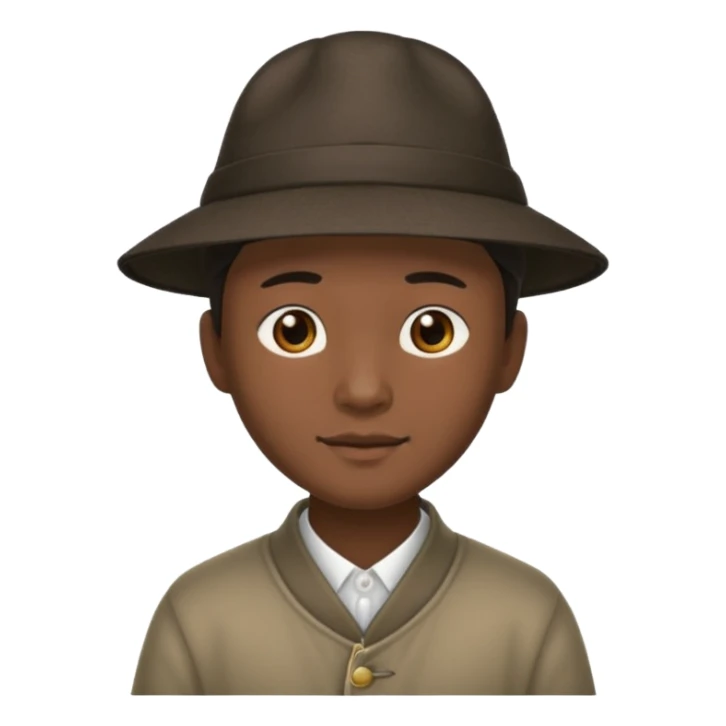 chinese male in 1800s, with hat sticker