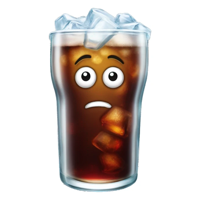 Ice cold glass of doctor pepper  sticker