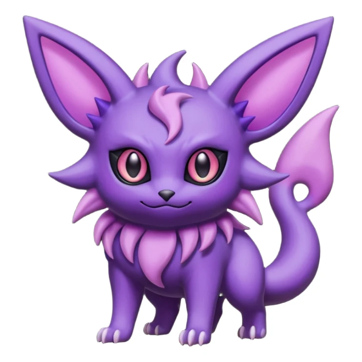Espeon-Umbreon-Gengar-Fakémon-hybrid-creature (full body)  sticker