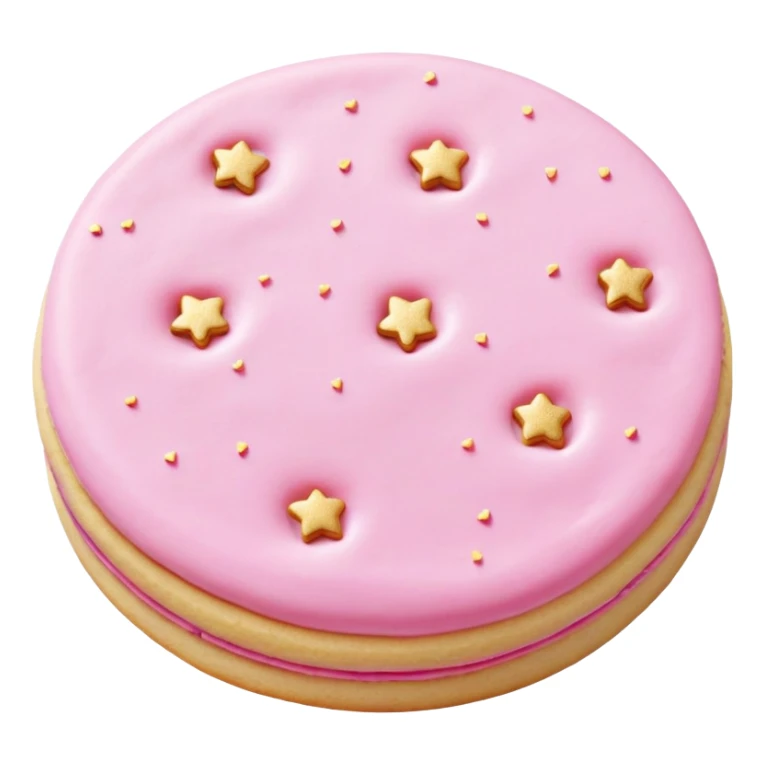pink buttercream sugar cookies with gold sprinkles  sticker