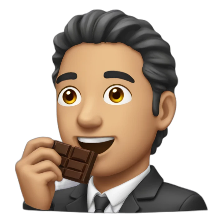 Gustavo Elis eating chocolate  sticker