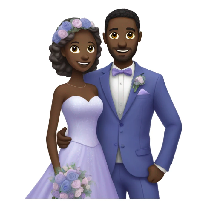 blue and lilac wedding by the sea sticker