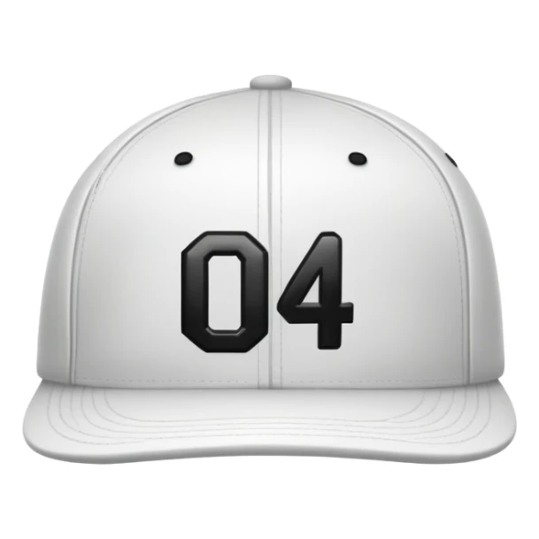 turned white cap with black number “0” on it sticker